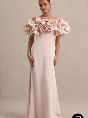 Club L London | Dresses | Padma White Draped Maxi Dress With Cape Sleeves |  Poshmark
